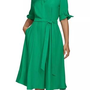 Calvin Klein Vibrant Green Midi Dress
